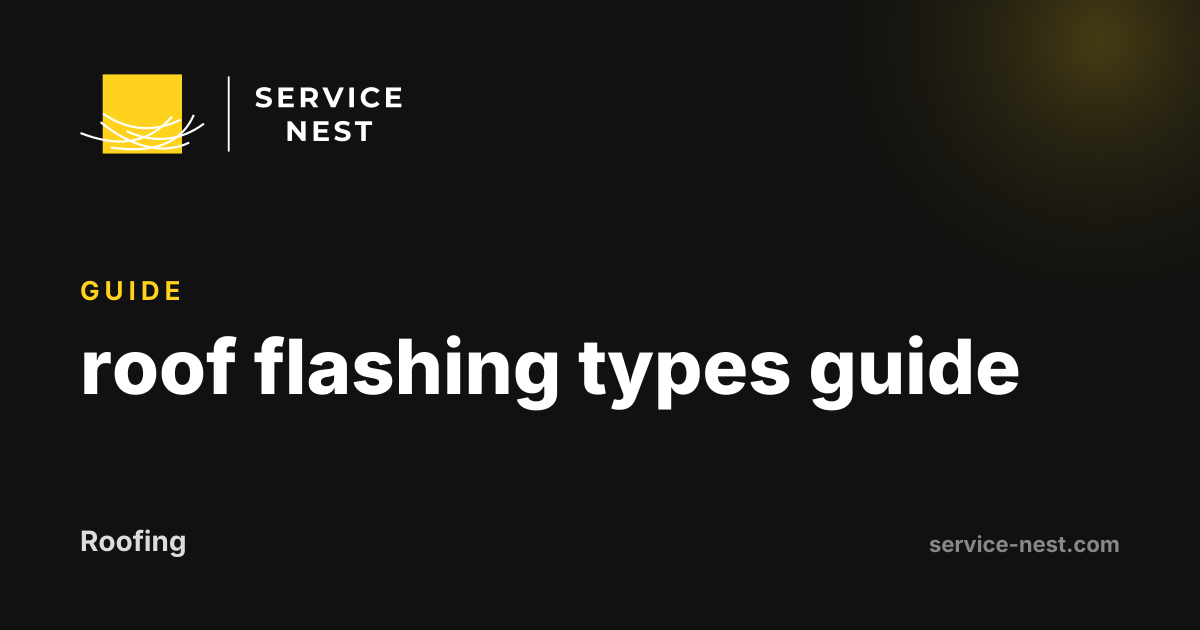 roof flashing types guide