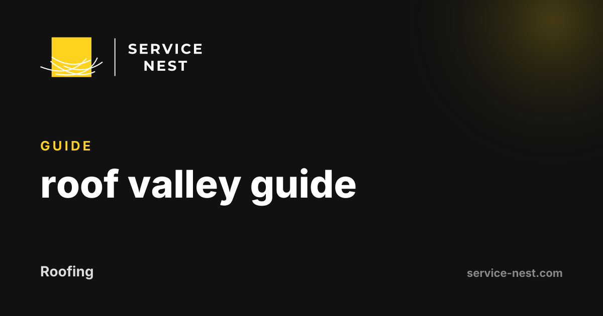 roof valley guide