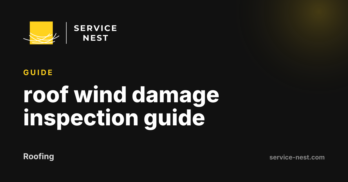 roof wind damage inspection guide