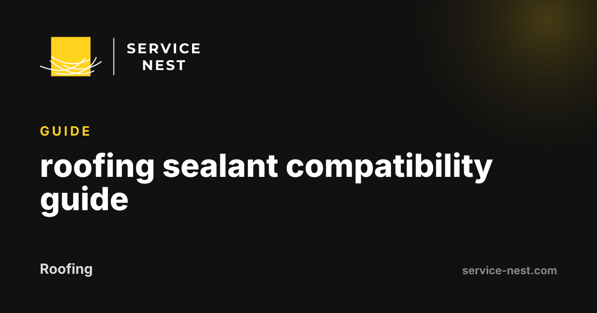 roofing sealant compatibility guide