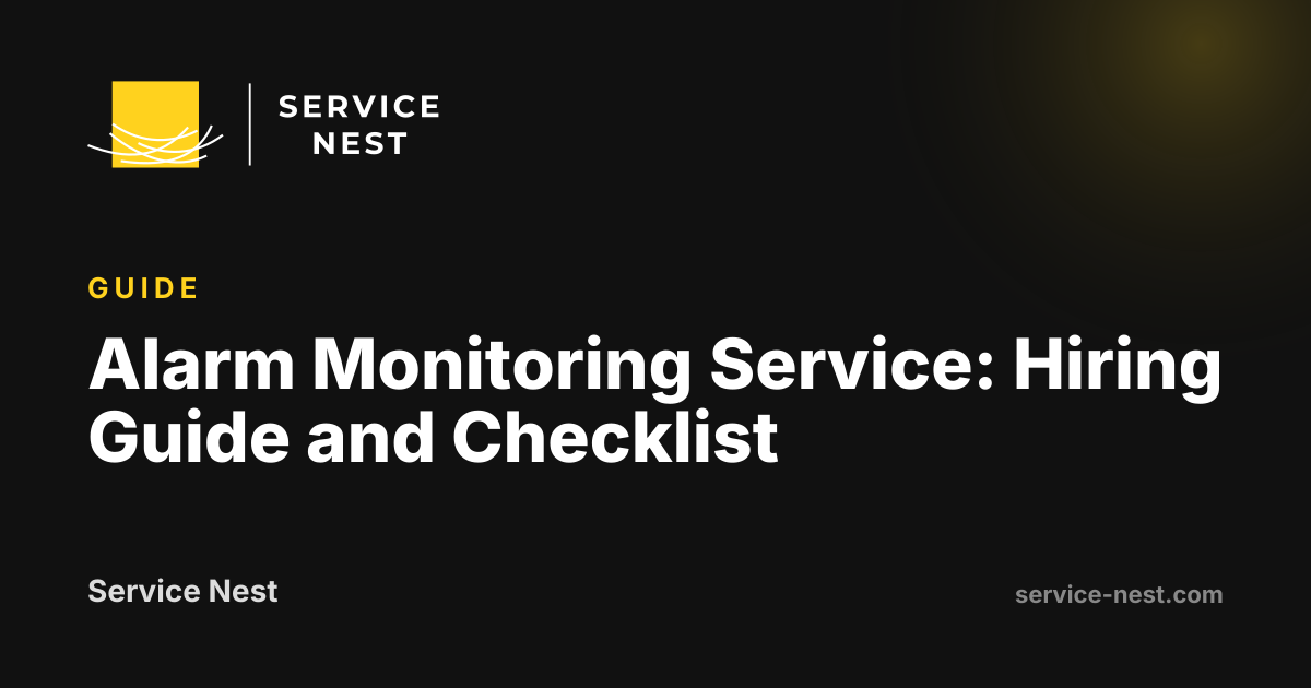 Alarm Monitoring Service: Hiring Guide and Checklist