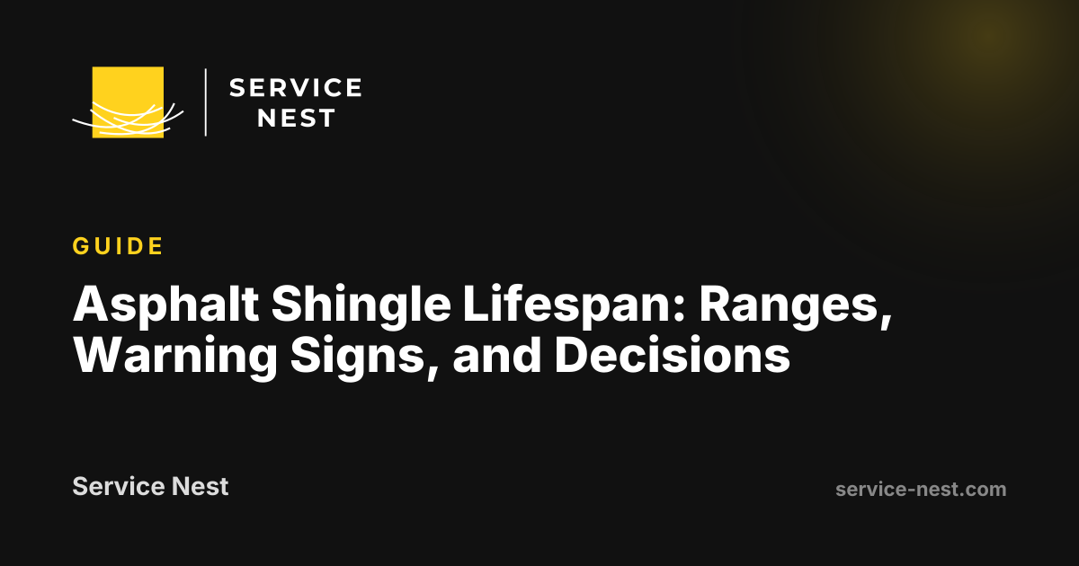 Asphalt Shingle Lifespan: Ranges, Warning Signs, and Decisions
