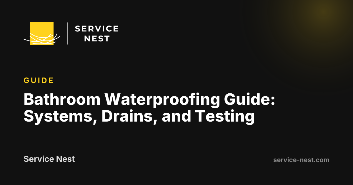 Bathroom Waterproofing Guide: Systems, Drains, and Testing
