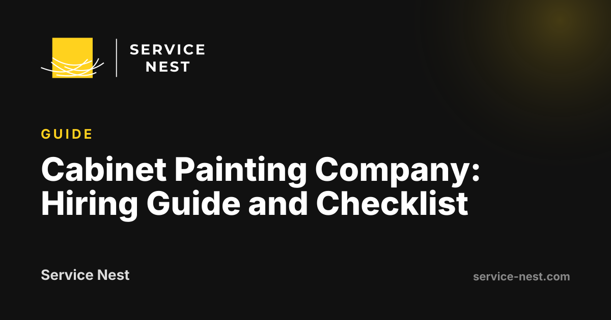 Cabinet Painting Company: Hiring Guide and Checklist