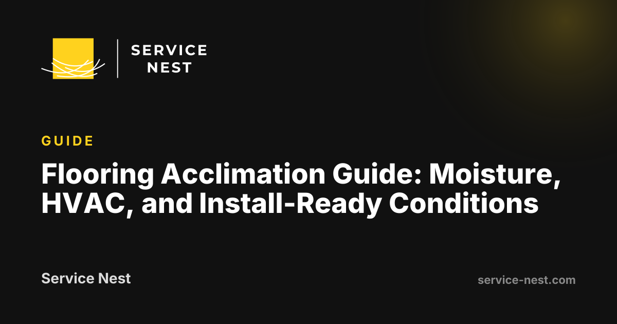 Flooring Acclimation Guide: Moisture, HVAC, and Install-Ready Conditions