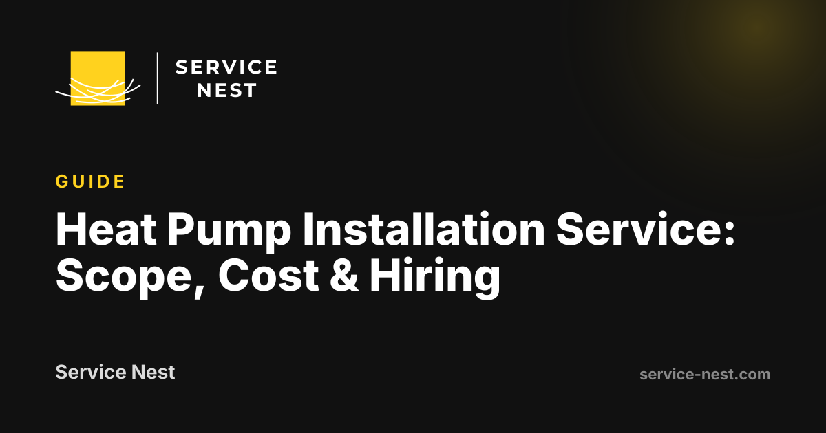 Heat Pump Installation Service: Scope, Cost & Hiring