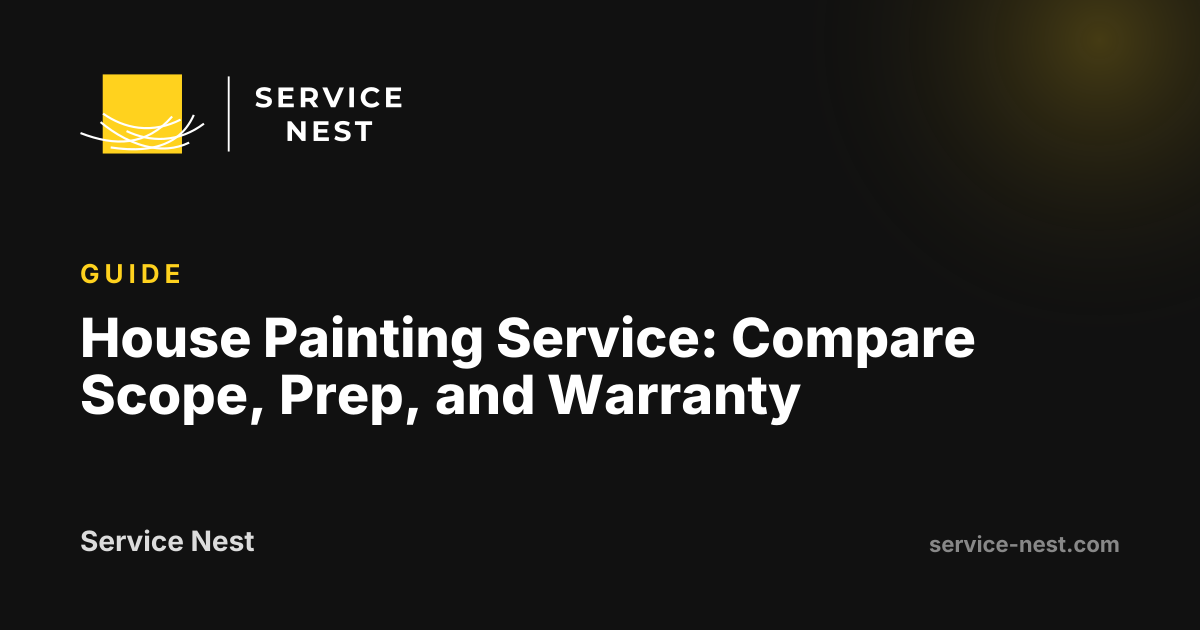 House Painting Service: Compare Scope, Prep, and Warranty