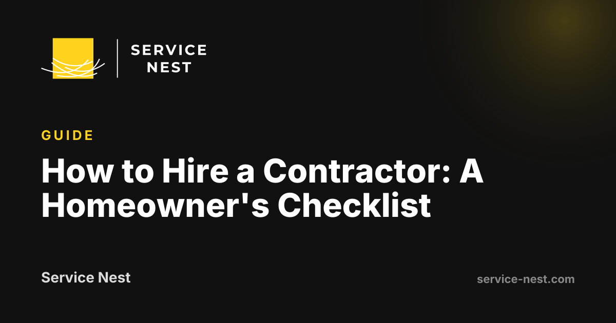 How to Hire a Contractor: A Homeowner's Checklist