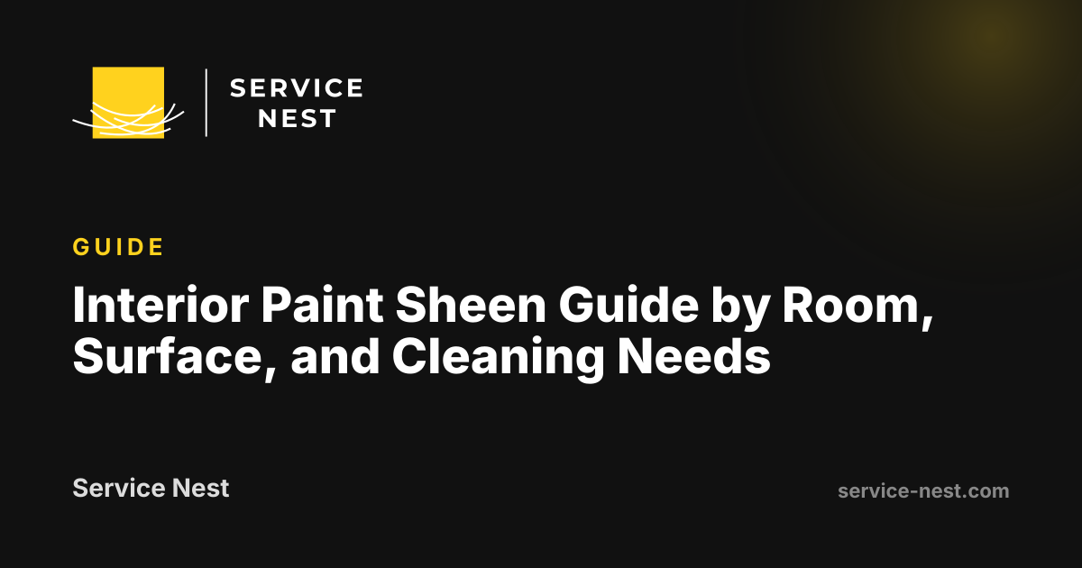 Interior Paint Sheen Guide by Room, Surface, and Cleaning Needs