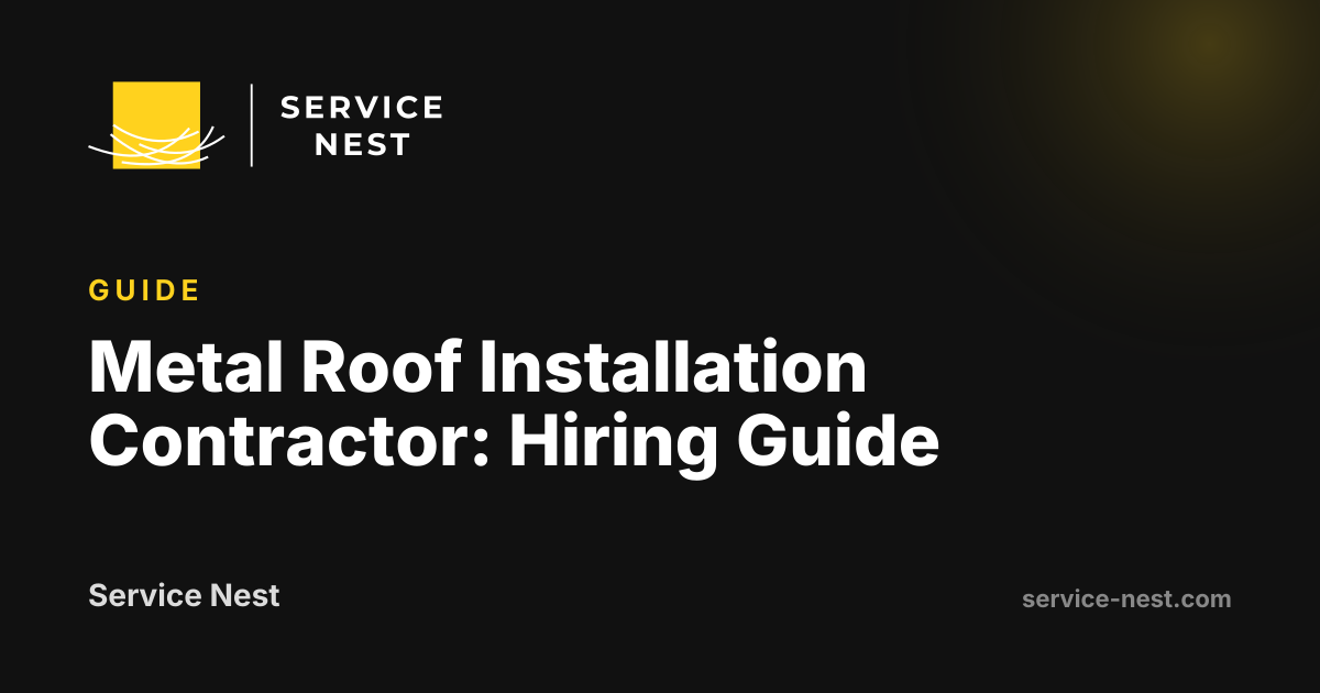 Metal Roof Installation Contractor: Hiring Guide