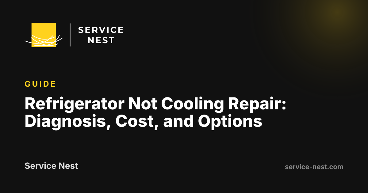 Refrigerator Not Cooling Repair: Diagnosis, Cost, and Options