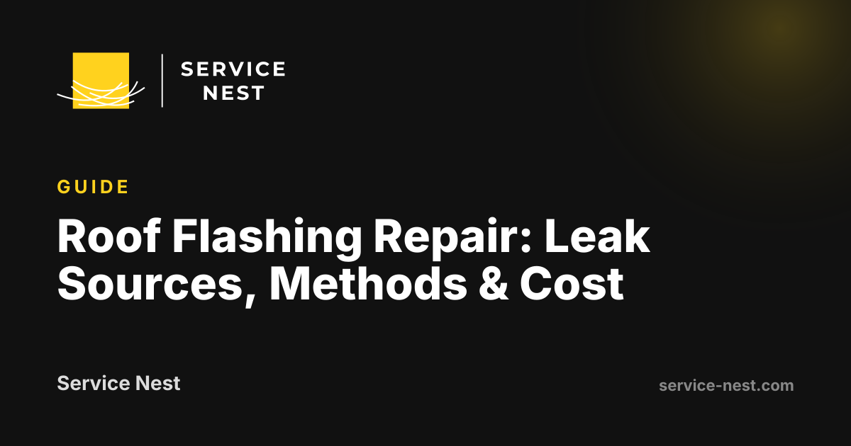 Roof Flashing Repair: Leak Sources, Methods & Cost