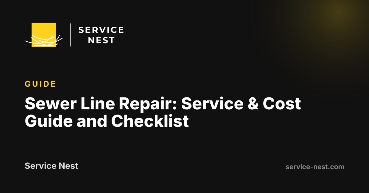 Sewer Line Repair: Service & Cost Guide and Checklist
