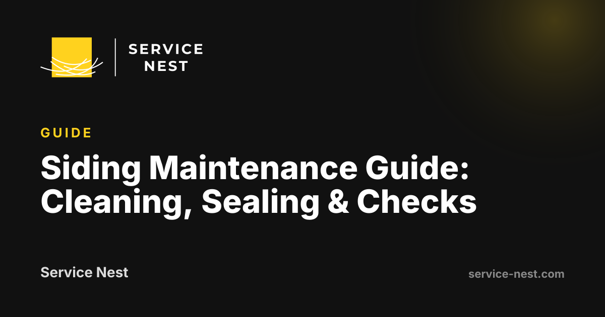 Siding Maintenance Guide: Cleaning, Sealing & Checks