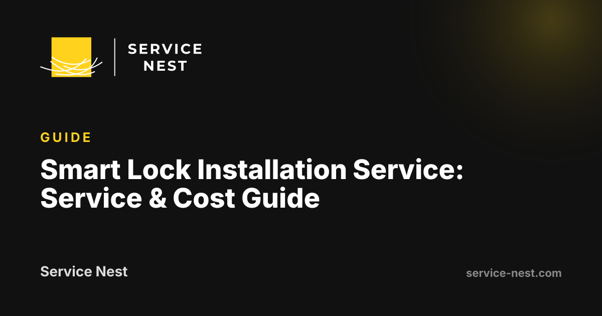 Smart Lock Installation Service: Service & Cost Guide