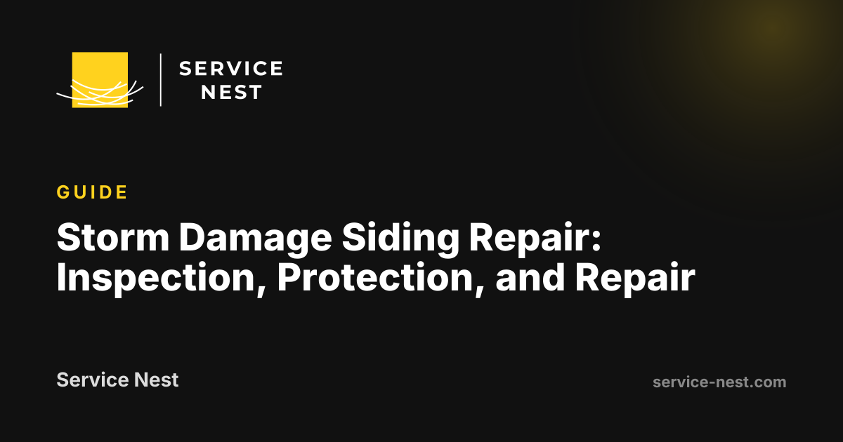Storm Damage Siding Repair: Inspection, Protection, and Repair