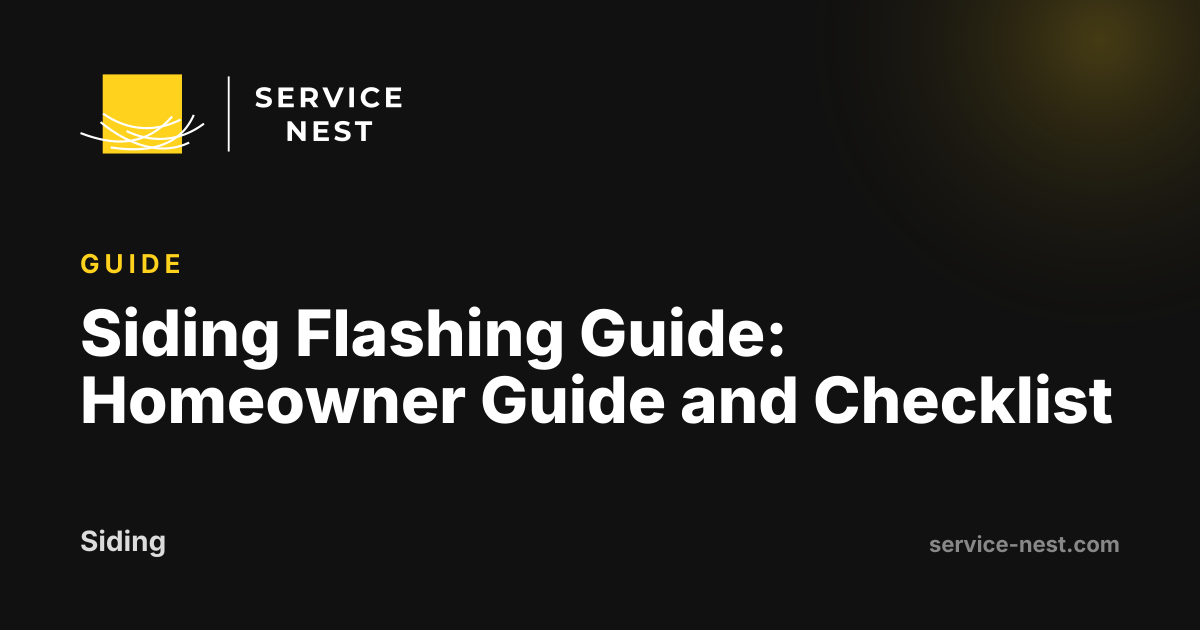 Siding Flashing Guide: Homeowner Guide and Checklist