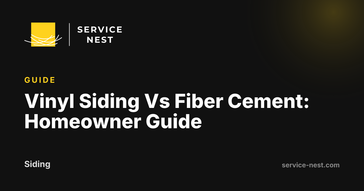 Vinyl Siding Vs Fiber Cement: Homeowner Guide