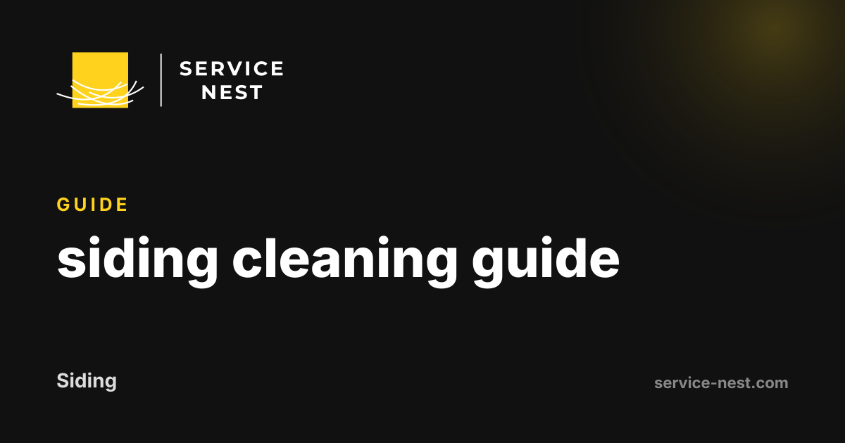 siding cleaning guide