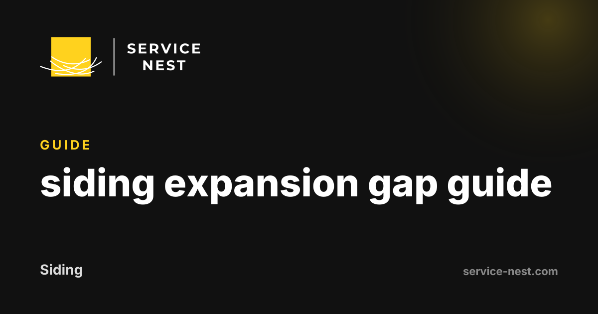 siding expansion gap guide