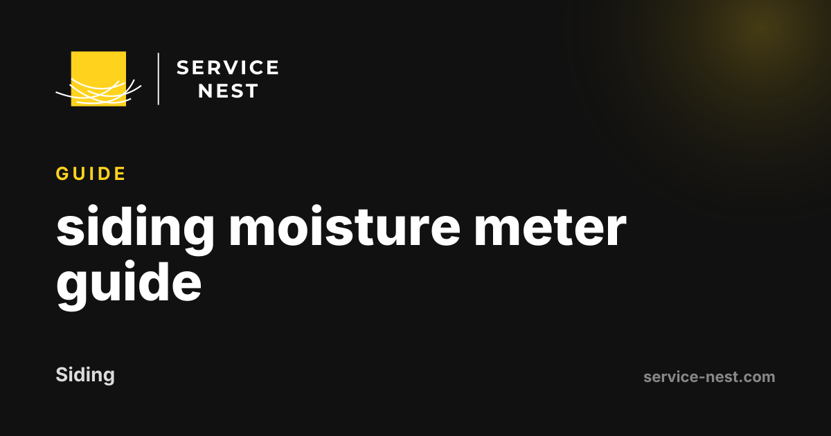 siding moisture meter guide