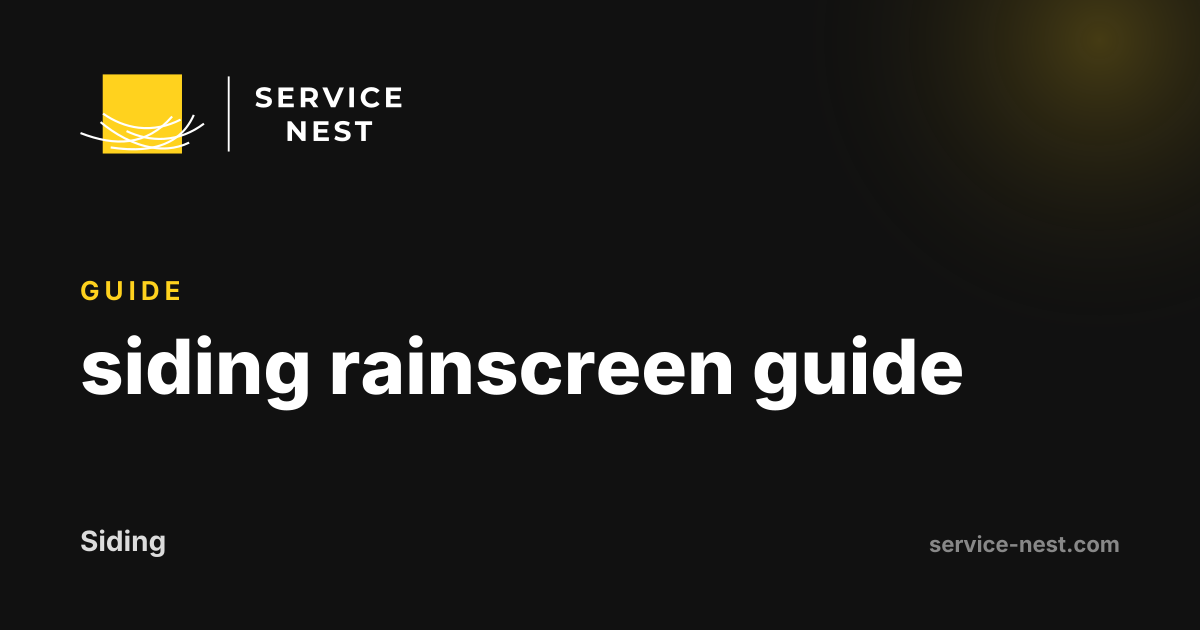 siding rainscreen guide