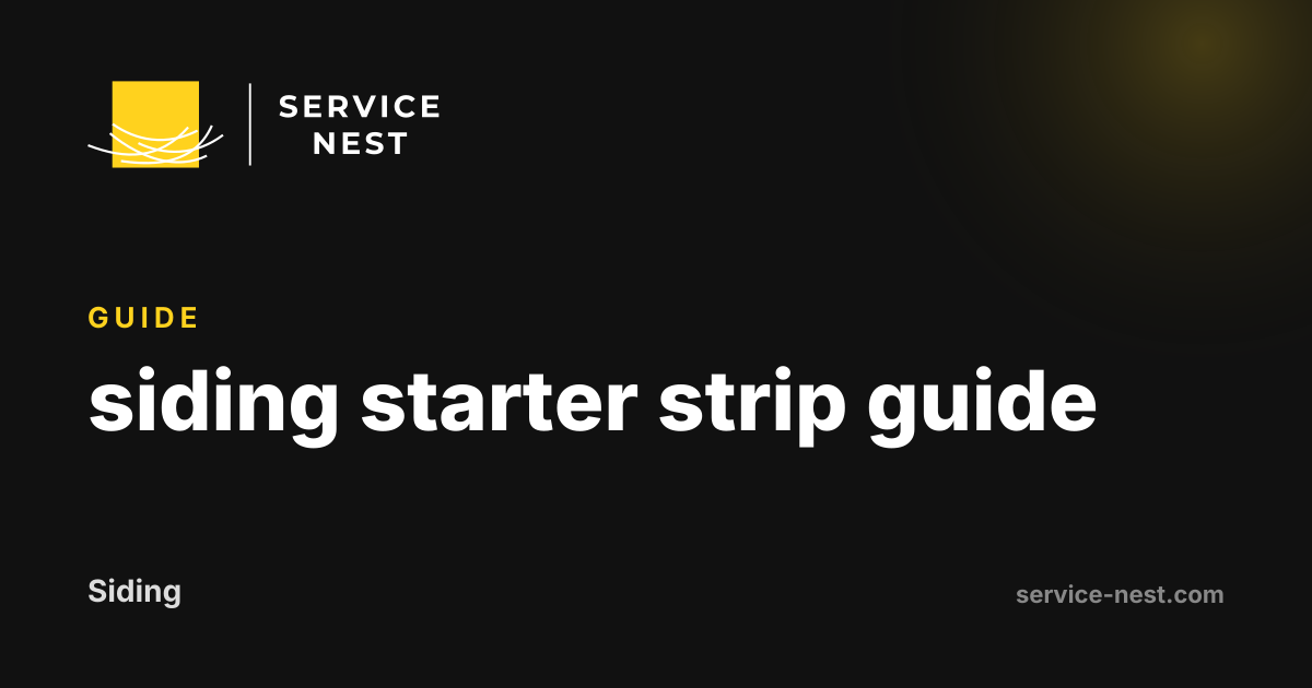 siding starter strip guide