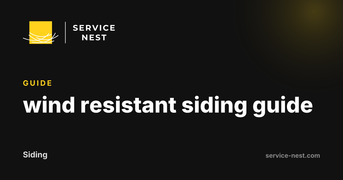 wind resistant siding guide