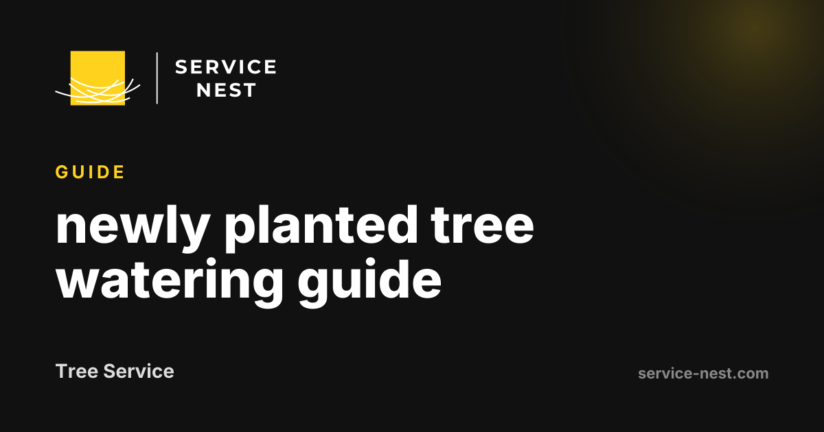 newly planted tree watering guide